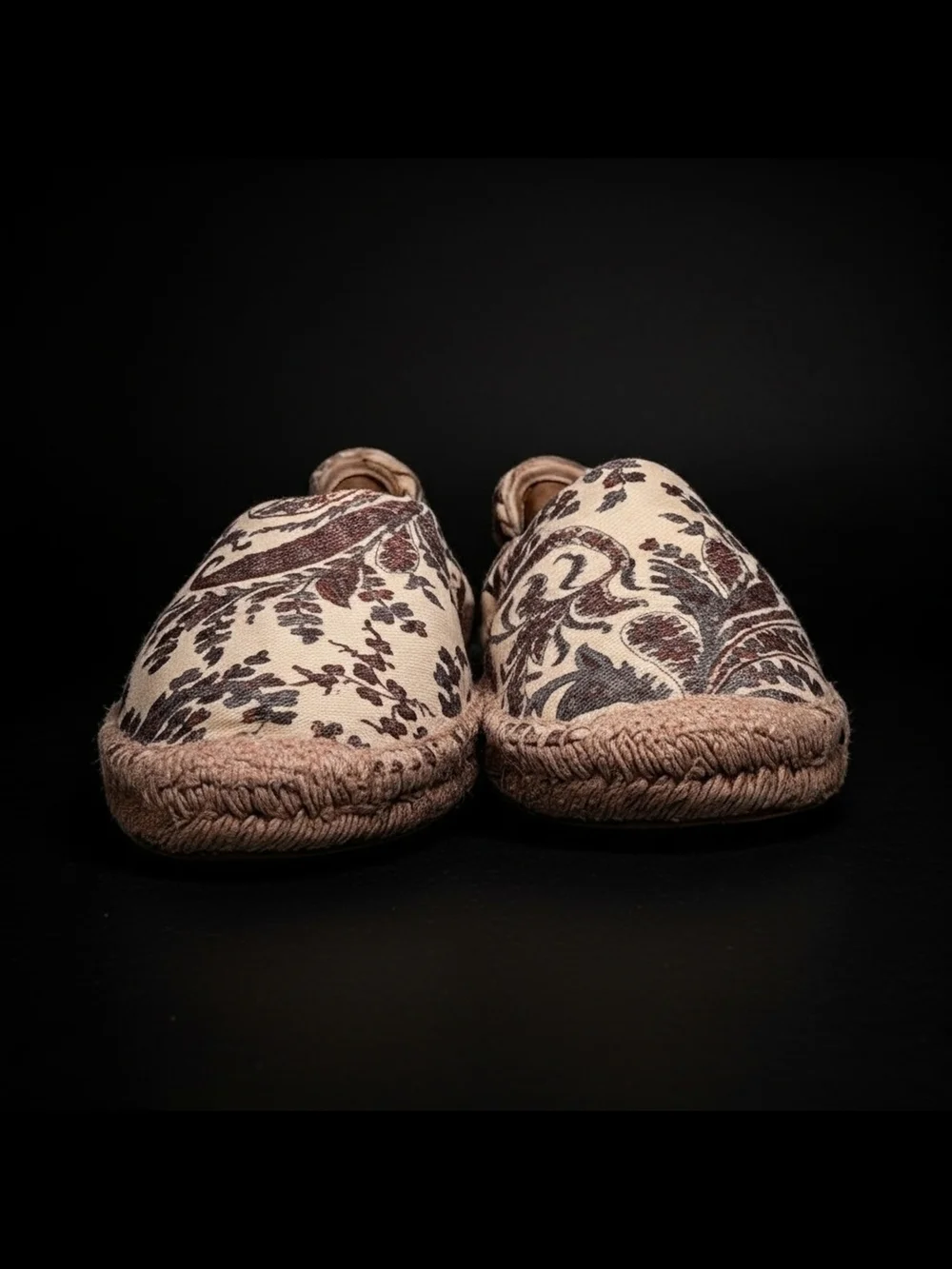 Isabel Marant Etoile Beige Espadrilles w/ Brown and Rust Paisley Size 9/40